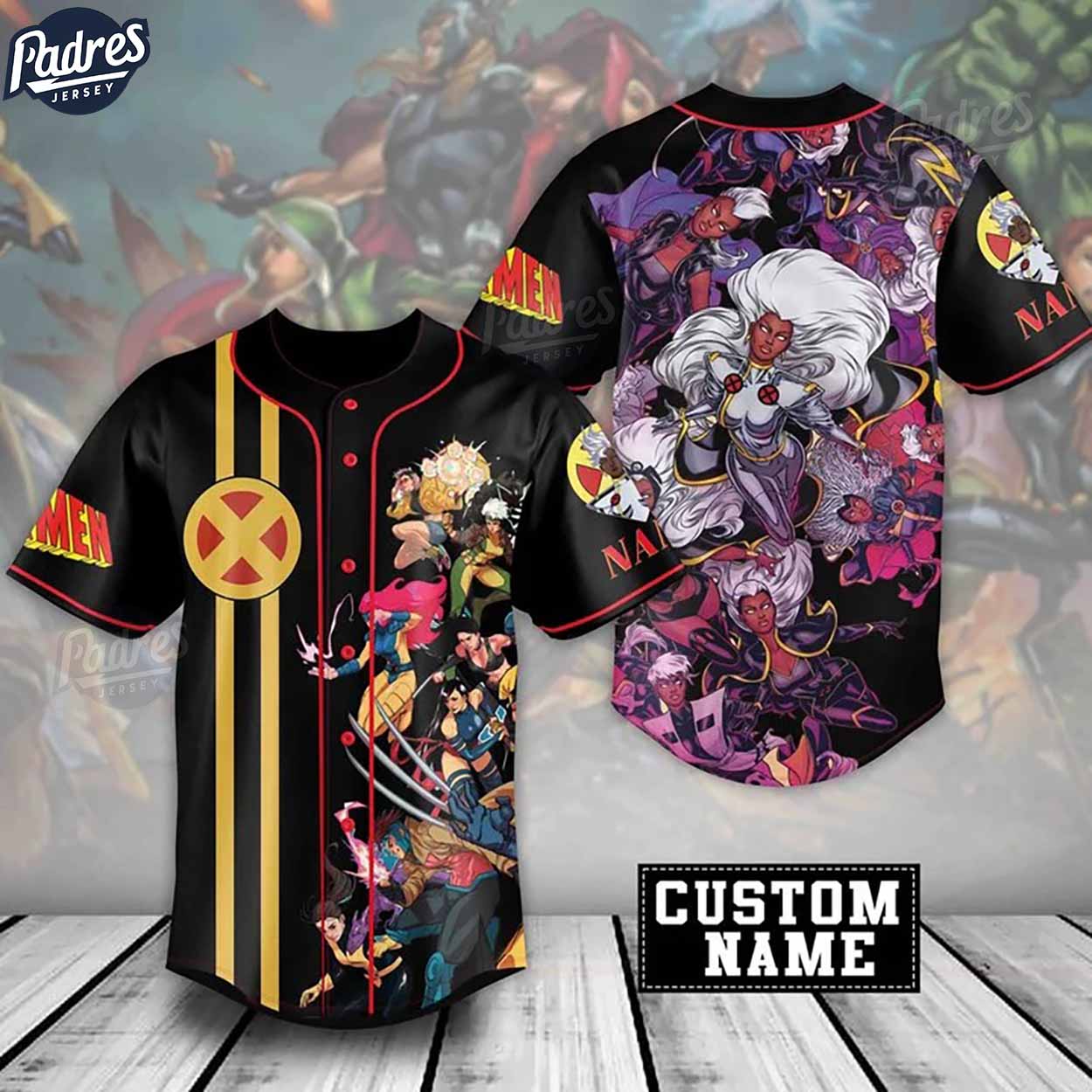 Custom X-Men 97 Storm Baseball Jersey - Padres Jersey Oasis: Elevate Your Baseball Style Game