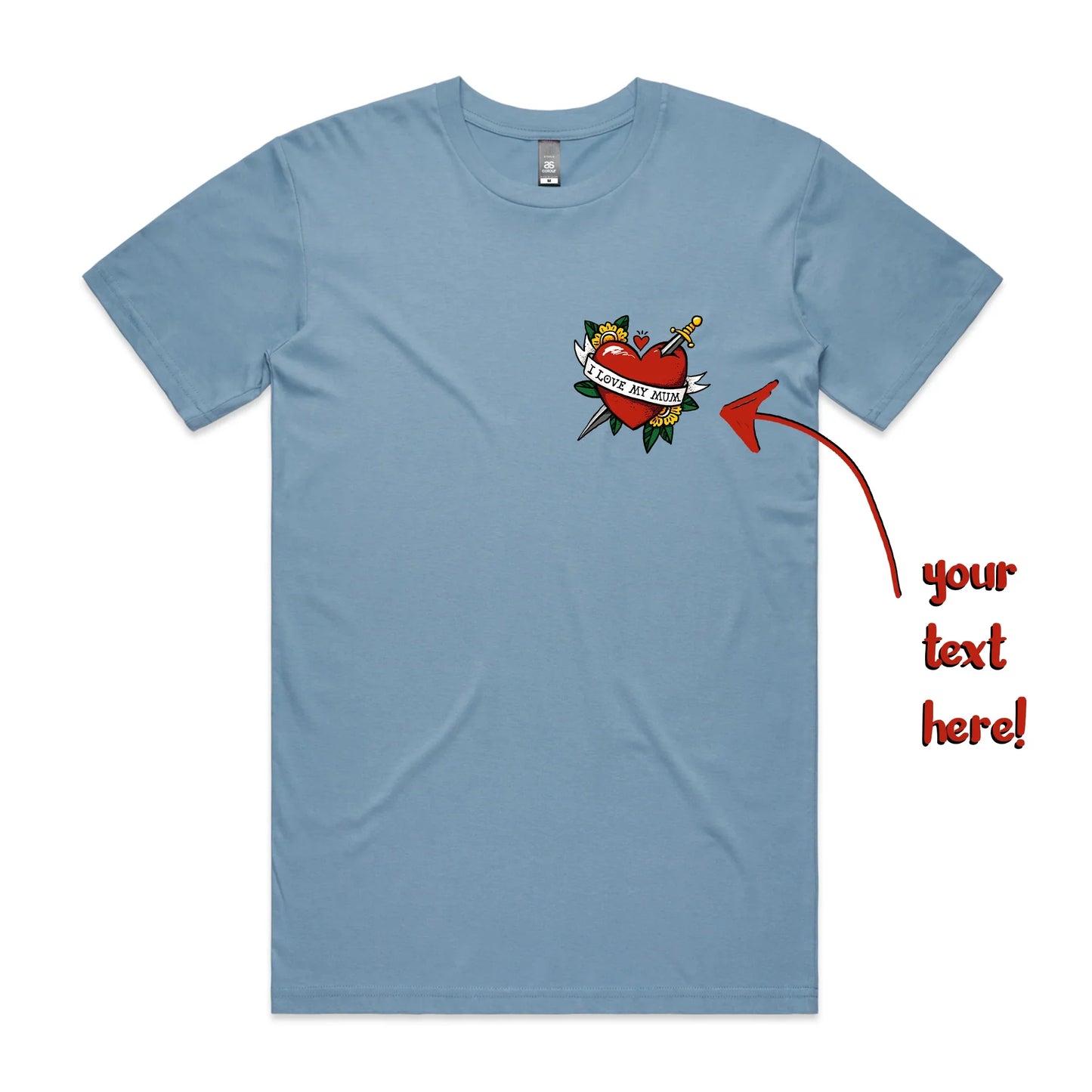 Custom Heart Tattoo Tee