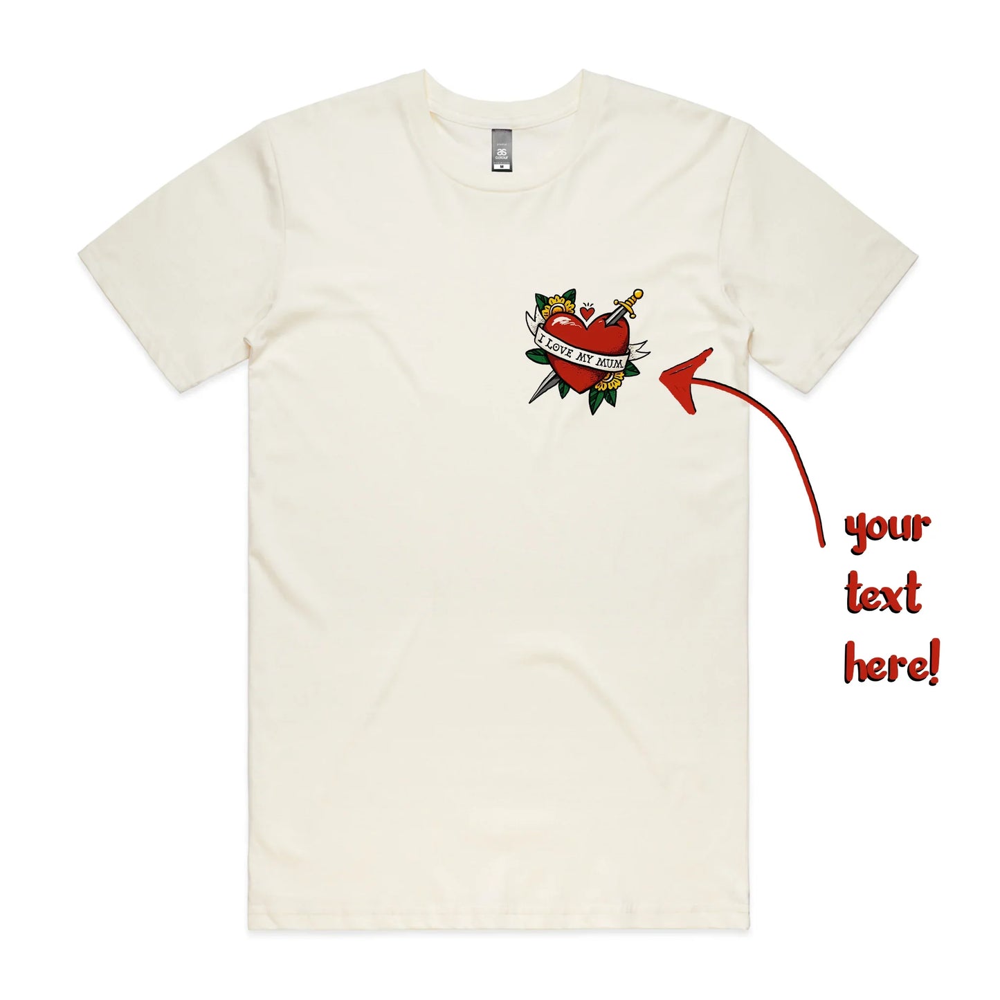 Custom Heart Tattoo Tee