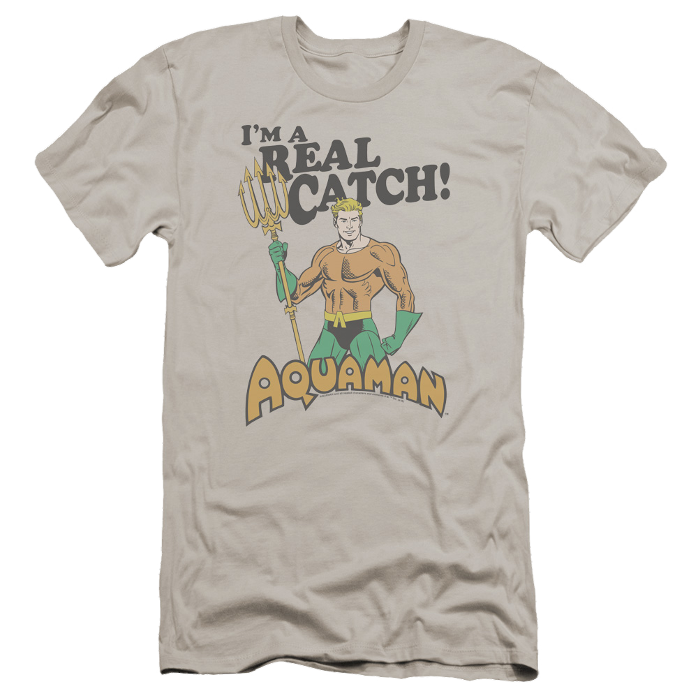 Aquaman Real Catch - Men's Premium Slim Fit T-Shirt