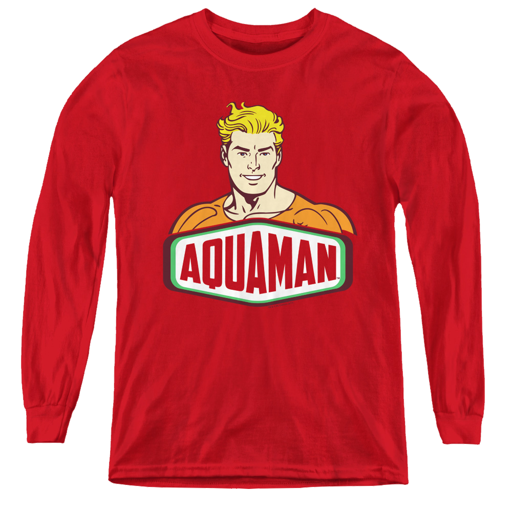 Aquaman Aquaman Sign - Youth Long Sleeve T-Shirt