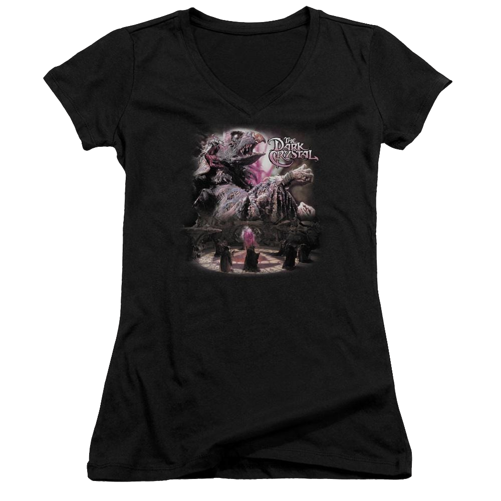 Dark Crystal Power Mad - Juniors V-Neck T-Shirt