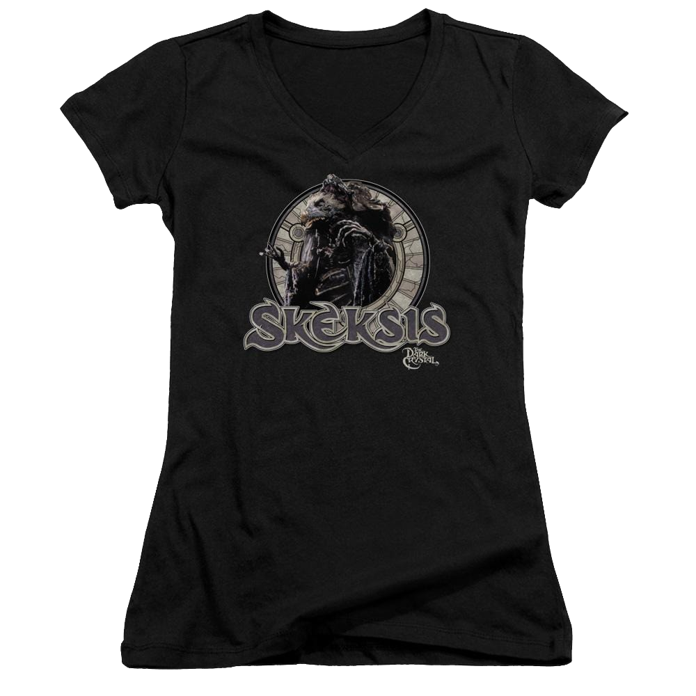 Dark Crystal Skeksis - Juniors V-Neck T-Shirt