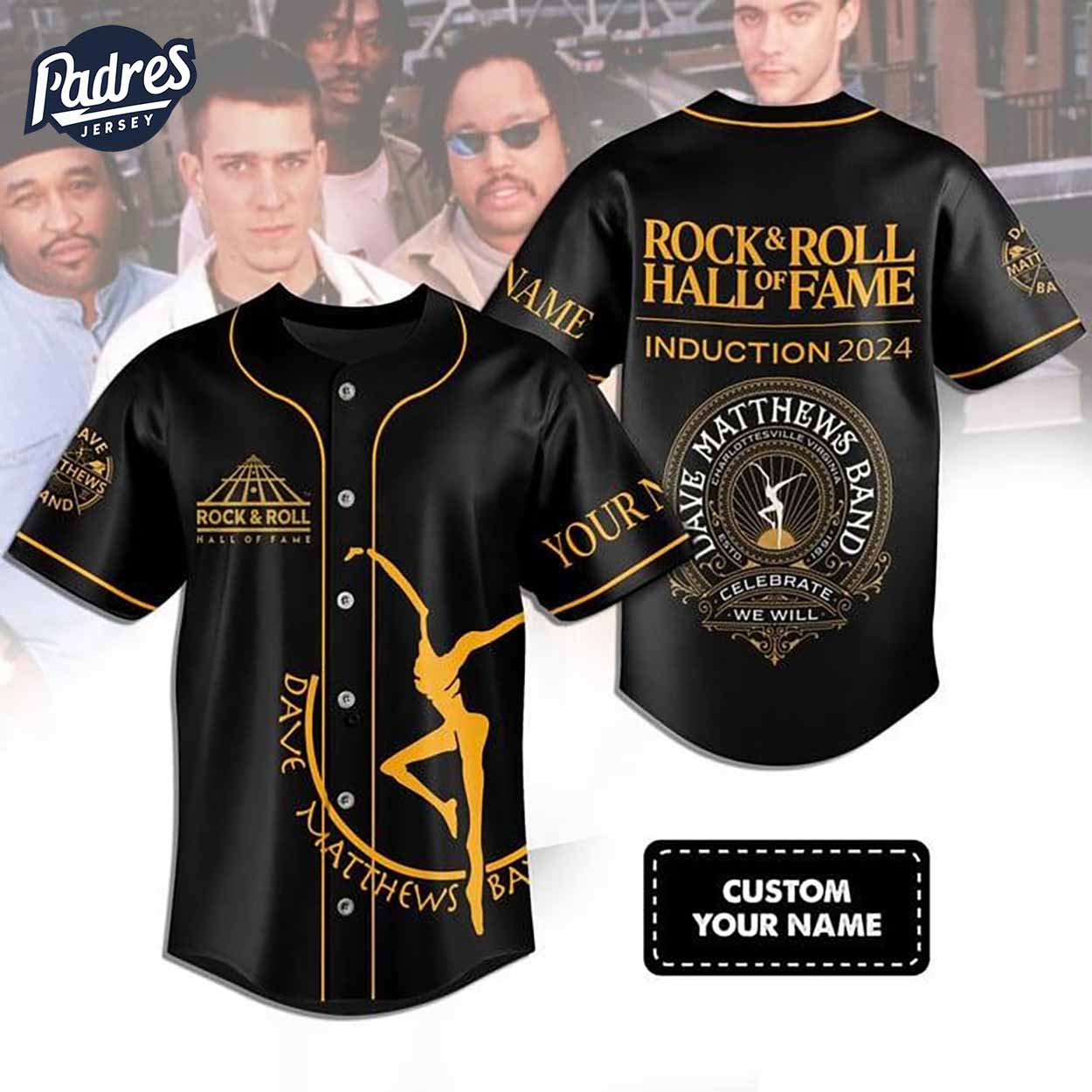 Dave Matthews Band Rock And Roll Hall Of Fame 2024 Custom Baseball Jersey Style - Padres Jersey Oasis: Elevate Your Baseball Style Game
