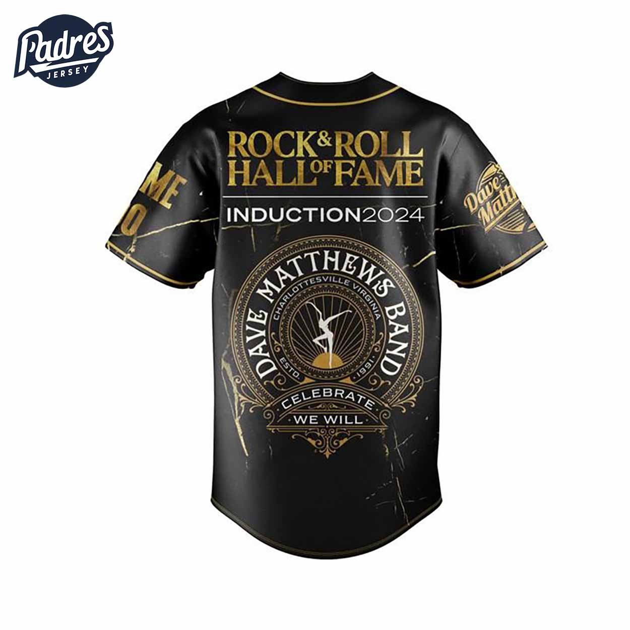 Dave Matthews Rock And Roll Hall Of Fame 2024 Custom Baseball Jersey - Padres Jersey Oasis: Elevate Your Baseball Style Game