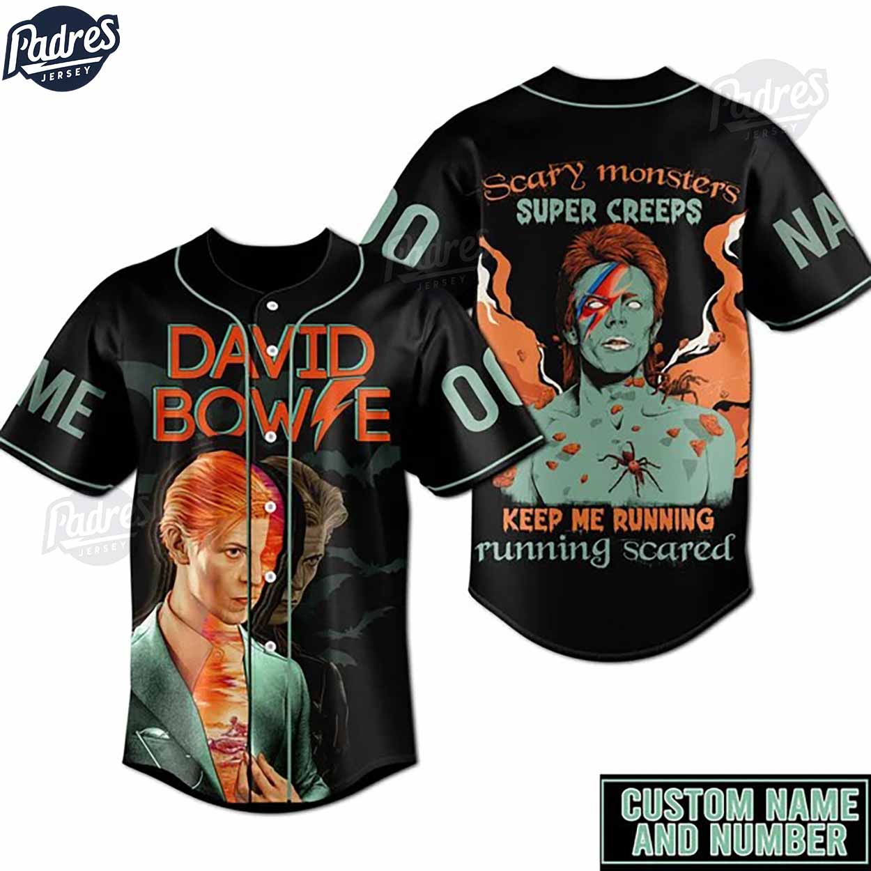 David Bowie Scary Monsters Super Creeps Custom Baseball Jersey - Padres Jersey Oasis: Elevate Your Baseball Style Game