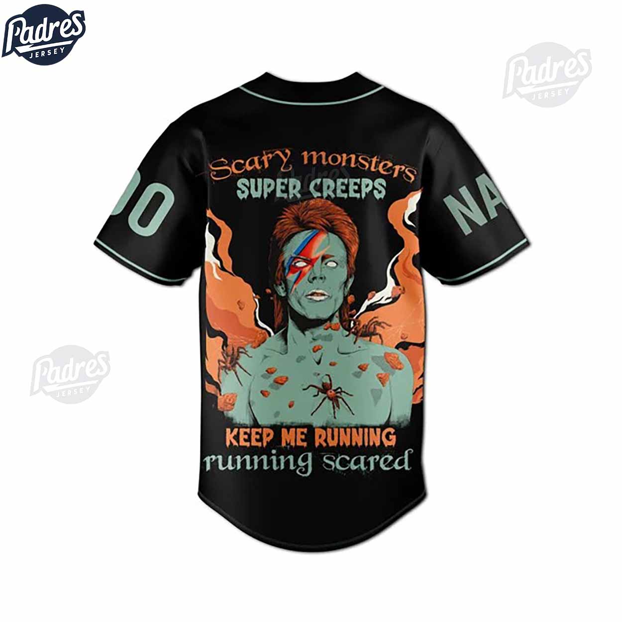 David Bowie Scary Monsters Super Creeps Custom Baseball Jersey - Padres Jersey Oasis: Elevate Your Baseball Style Game