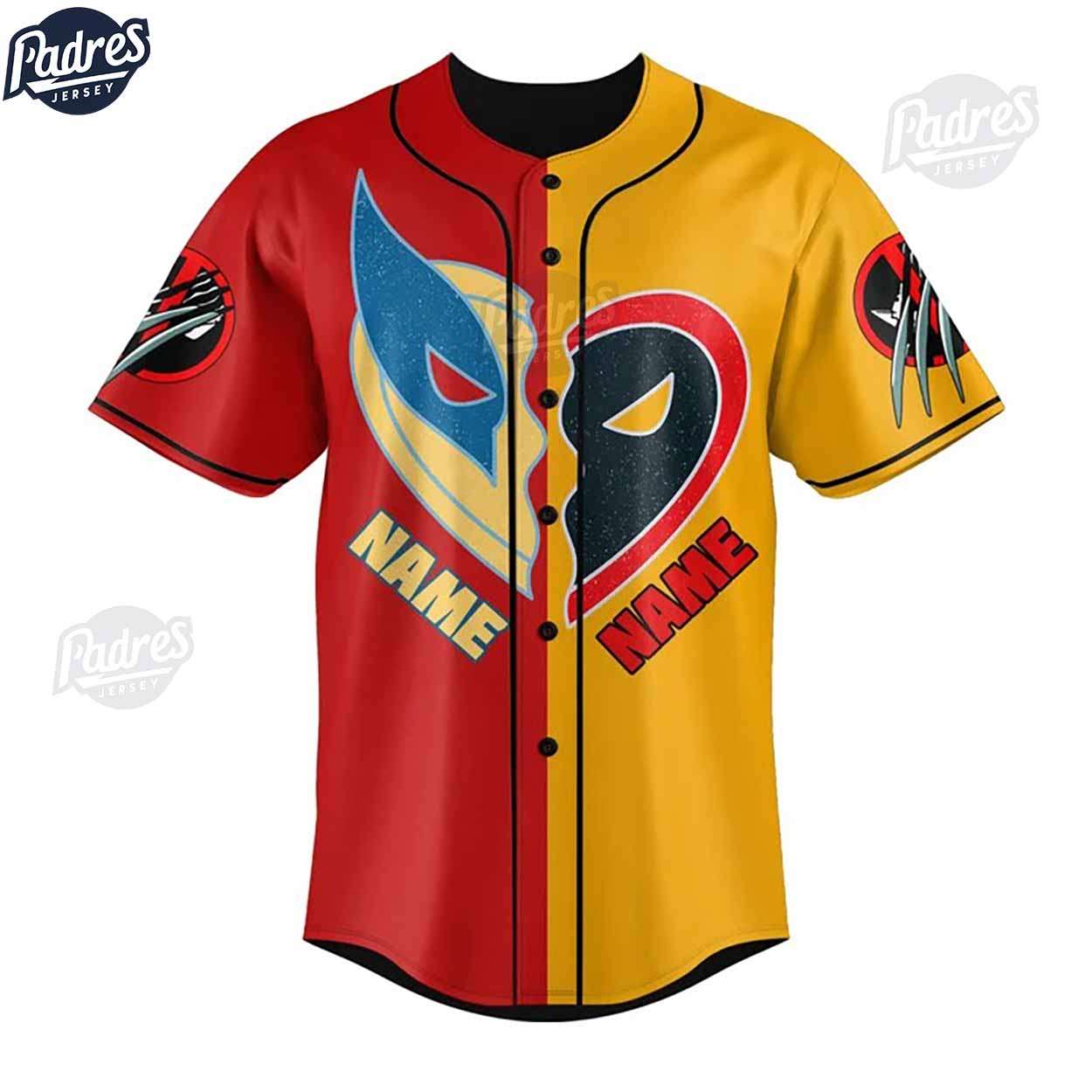 Deadpool & Wolverine Best Friends Custom Baseball Jersey Online - Padres Jersey Oasis: Elevate Your Baseball Style Game