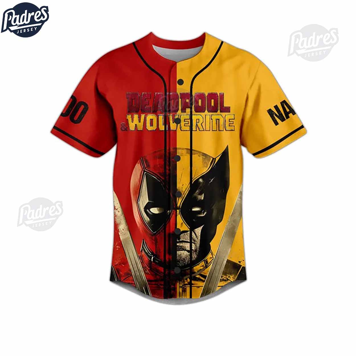 Deadpool & Wolverine Let's Fucking Go Custom Baseball Jersey Style - Padres Jersey Oasis: Elevate Your Baseball Style Game
