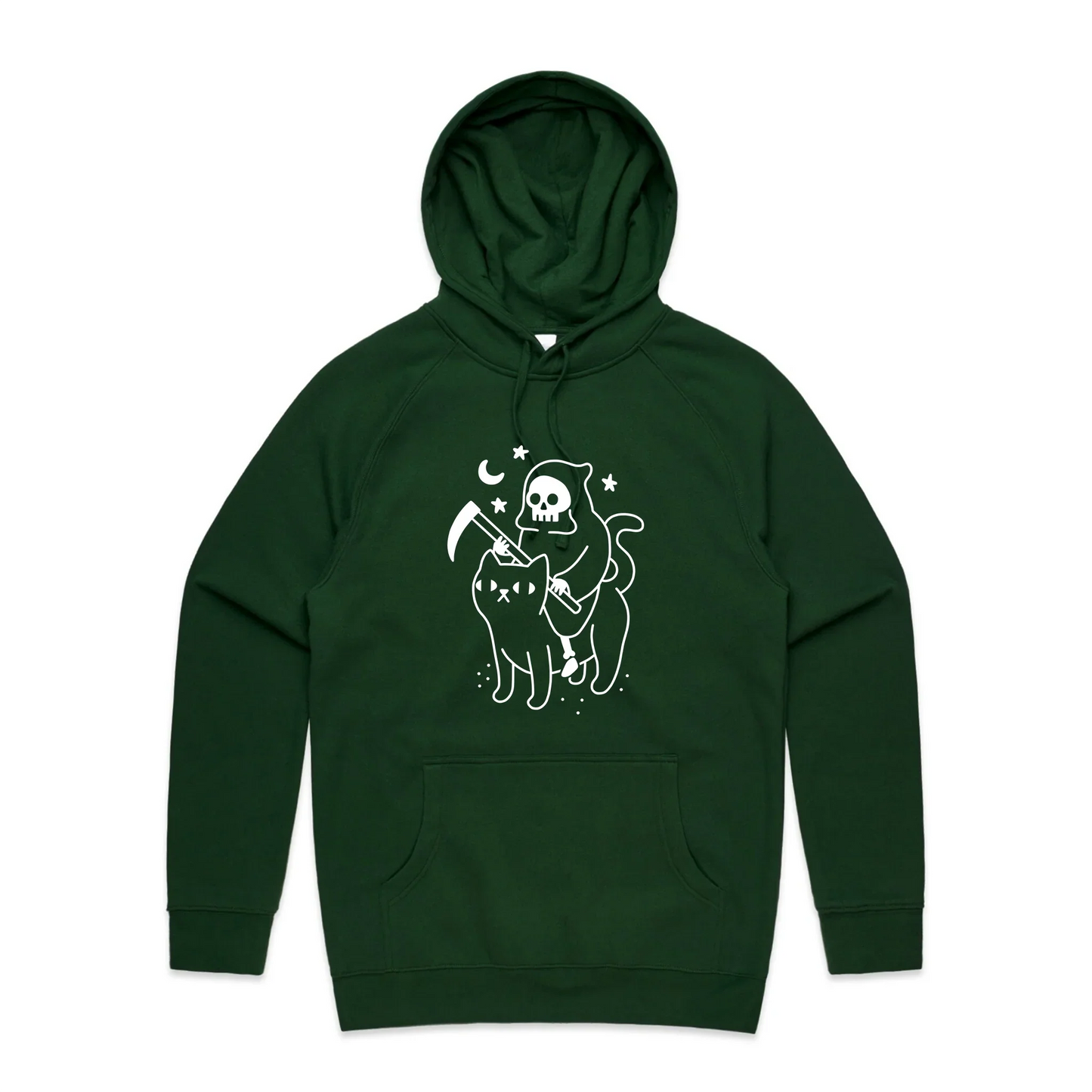 Death Rides A Cat Hoodie