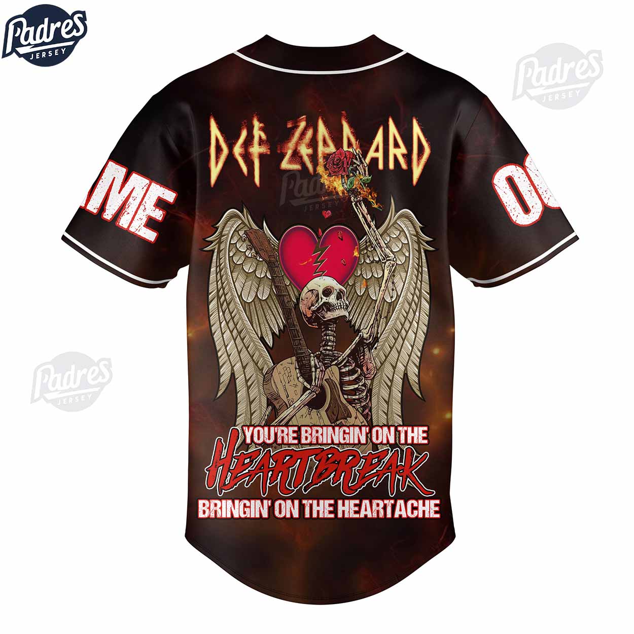 Def Leppard Custom Baseball Jersey You’re Bringin’ On The Heartbreak - Padres Jersey Oasis: Elevate Your Baseball Style Game