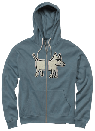 Teddy Full Zip Hoodie - Split Applique