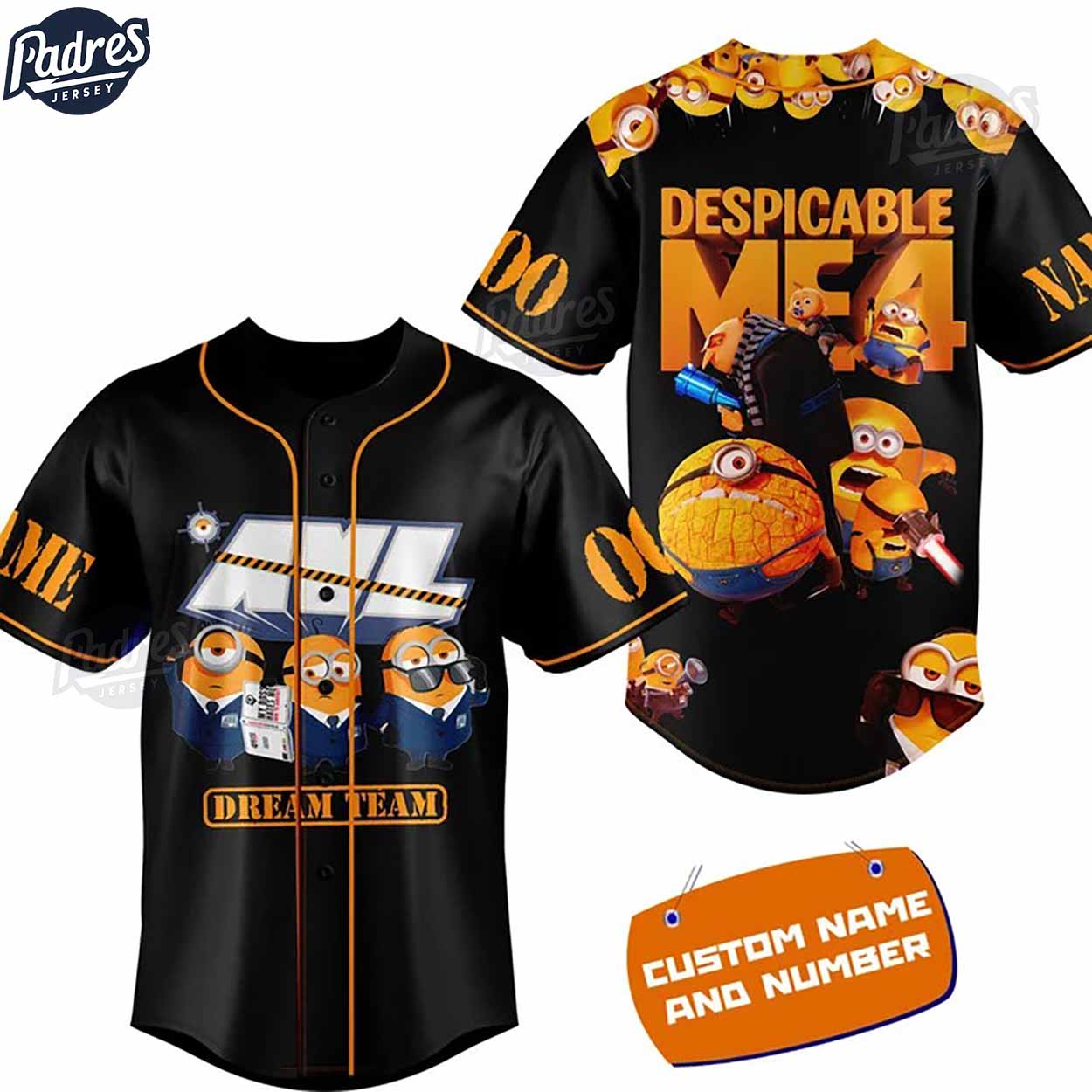 Despicable Me 4 Minion Custom Baseball Jersey - Padres Jersey Oasis: Elevate Your Baseball Style Game