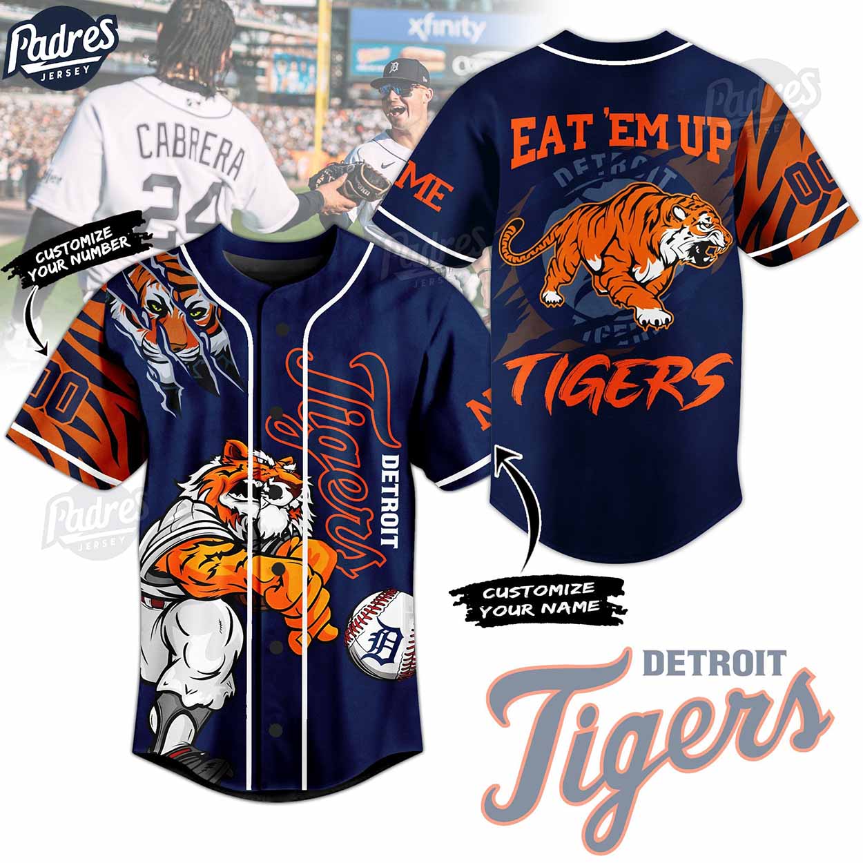 Detroit Tigers Custom Baseball Jersey For Fans - Padres Jersey Oasis: Elevate Your Baseball Style Game