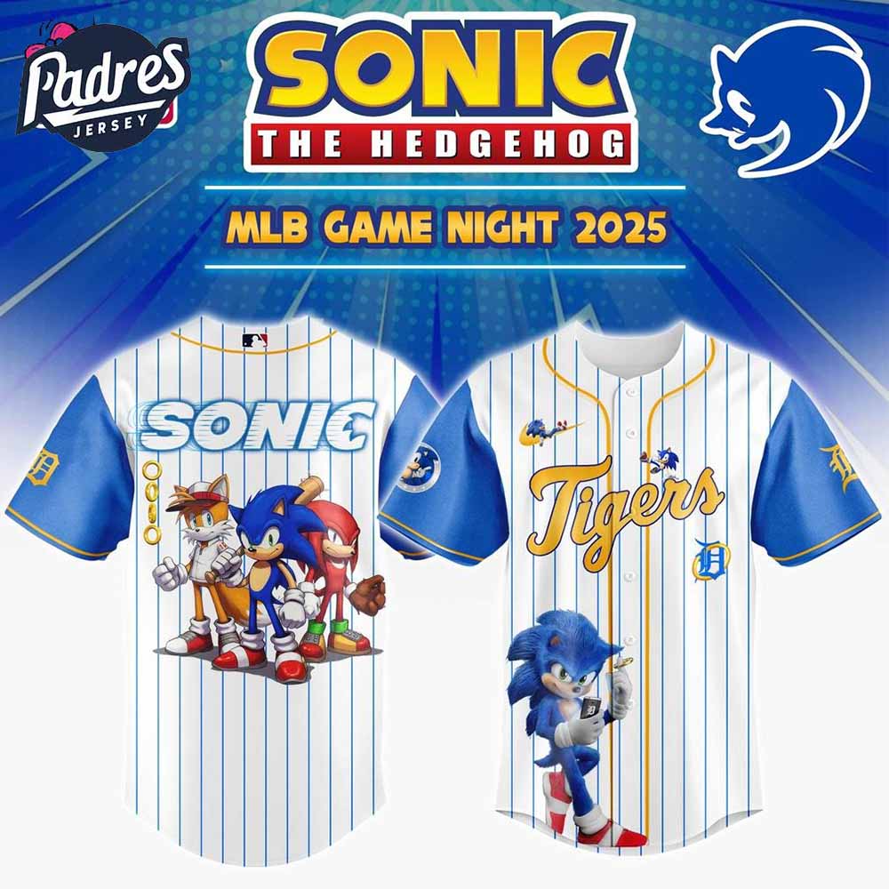 Detroit Tigers MLB Game Night Sonic The Hedgehog 2025 Baseball Jersey - Padres Jersey Oasis: Elevate Your Baseball Style Game