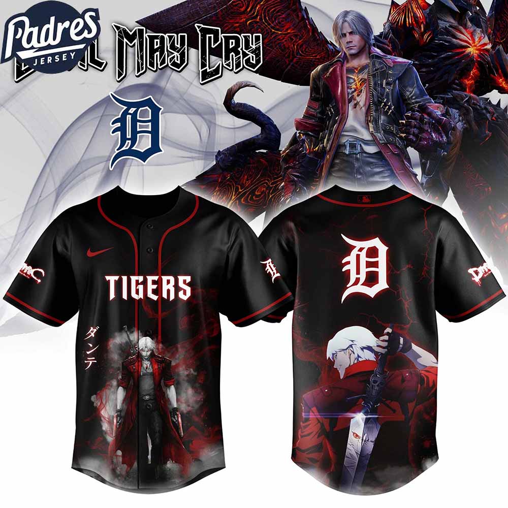 Detroit Tigers MLB X Dante Devil May Cry Personalized Baseball Jersey - Padres Jersey Oasis: Elevate Your Baseball Style Game