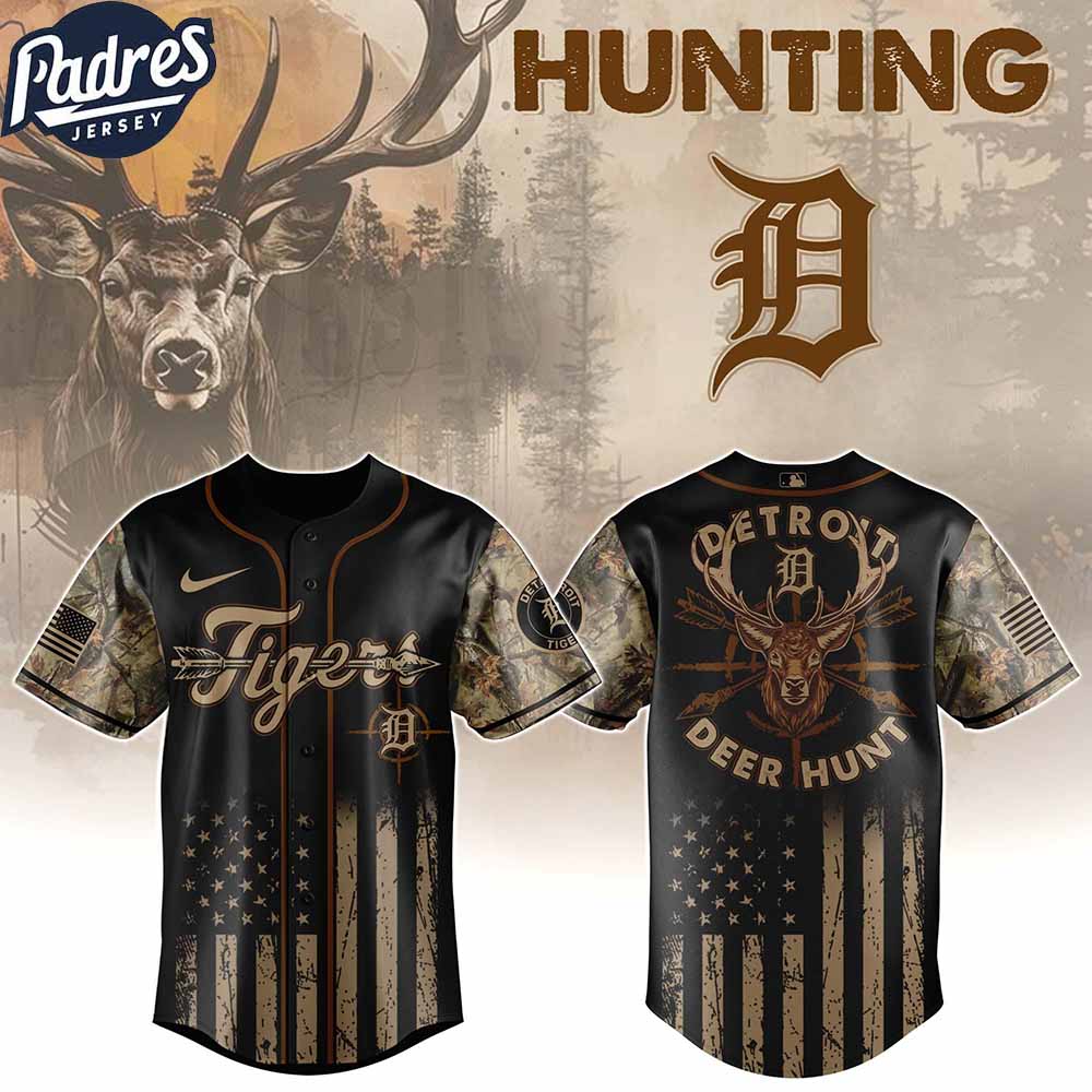 Detroit Tigers MLB X Deer Hunting Personalized Baseball Jersey - Padres Jersey Oasis: Elevate Your Baseball Style Game