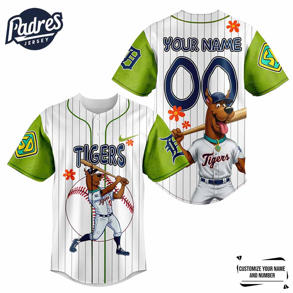Detroit Tigers MLB x Scooby Doo Personalized Baseball Jersey Outfit - Padres Jersey Oasis: Elevate Your Baseball Style Game