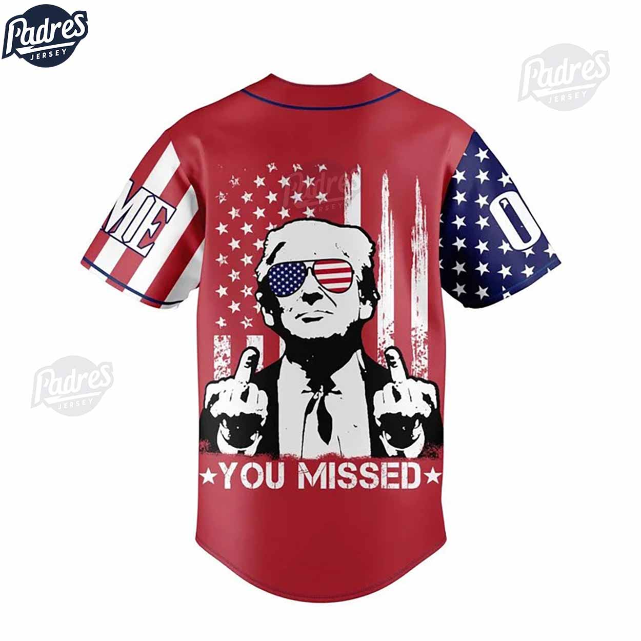 Donald Trump American Custom Red Baseball Jersey Style - Padres Jersey Oasis: Elevate Your Baseball Style Game