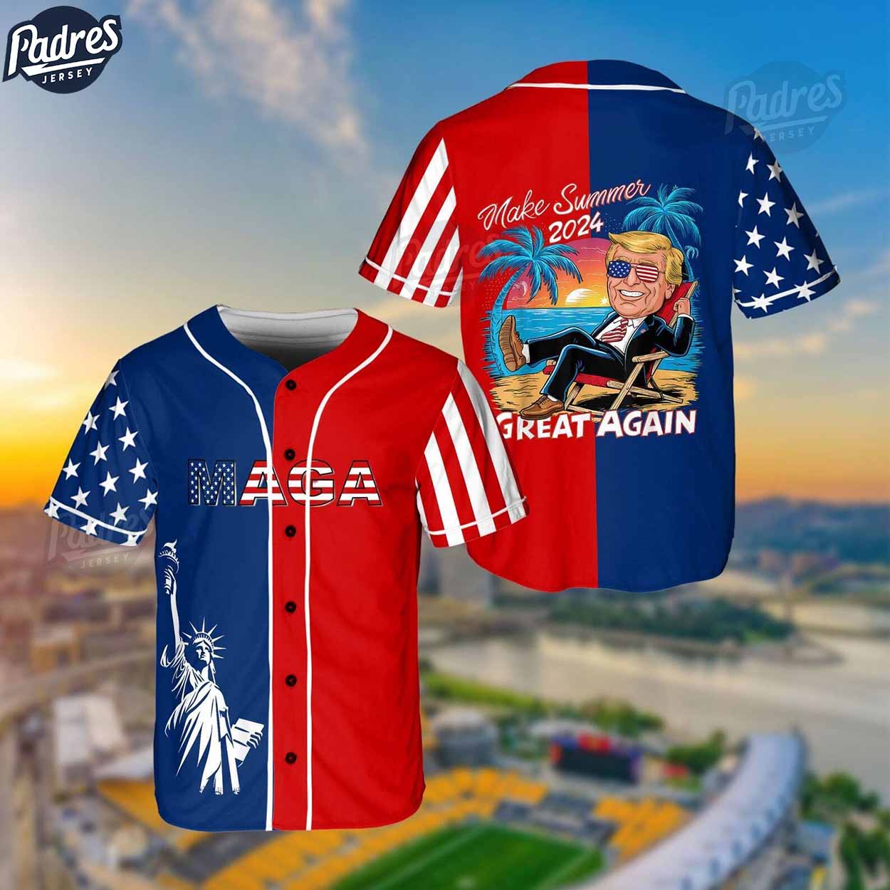 Donald Trump Make Summer 2024 Great Again Baseball Jersey Style - Padres Jersey Oasis: Elevate Your Baseball Style Game