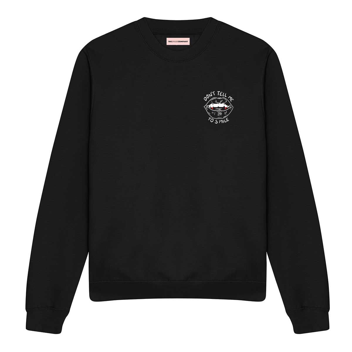 Don't Tell Me To Smile Halloween Embroidered Sweatshirt
