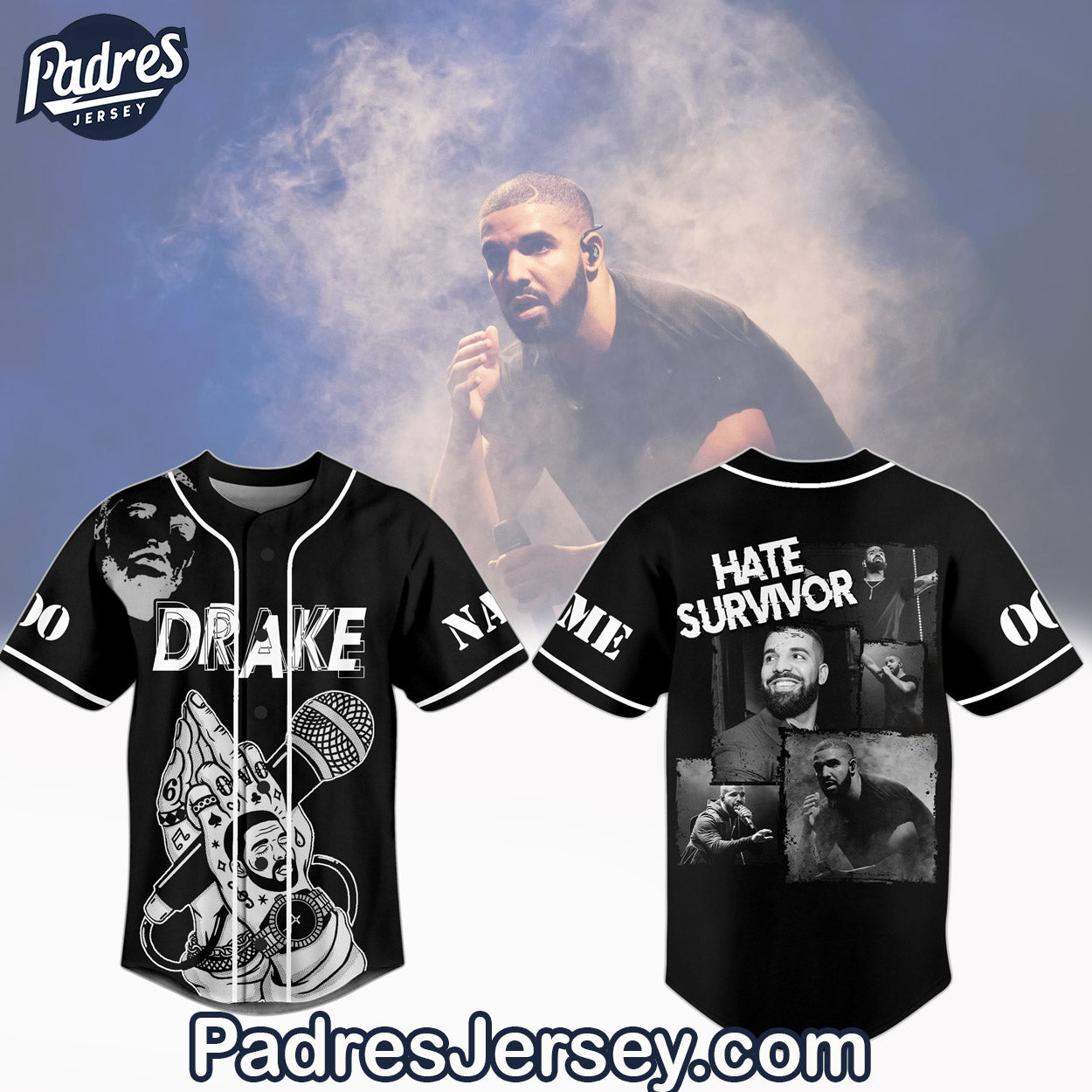 Drake Hate Survivor Baseball Jersey Outfit - Custom Name - Padres Jersey Oasis: Elevate Your Baseball Style Game