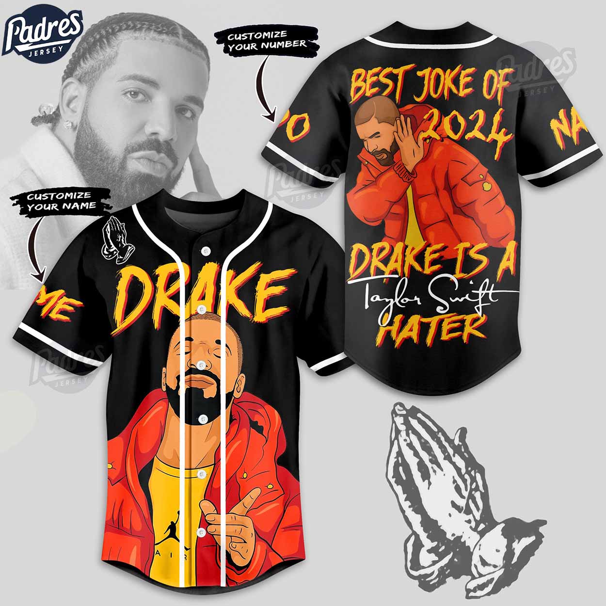 Drake Is A Taylor Swift Hater Custom Baseball Jersey Style - Padres Jersey Oasis: Elevate Your Baseball Style Game