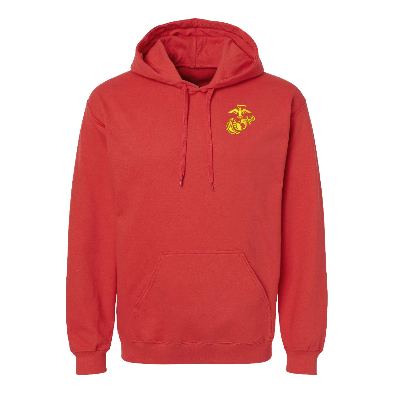 Eagle Globe and Anchor Hoodie with Gold Logo
