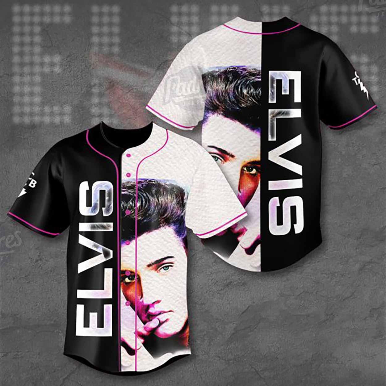 Elvis Presley With His Hair Back Baseball Jersey Outfit - Padres Jersey Oasis: Elevate Your Baseball Style Game
