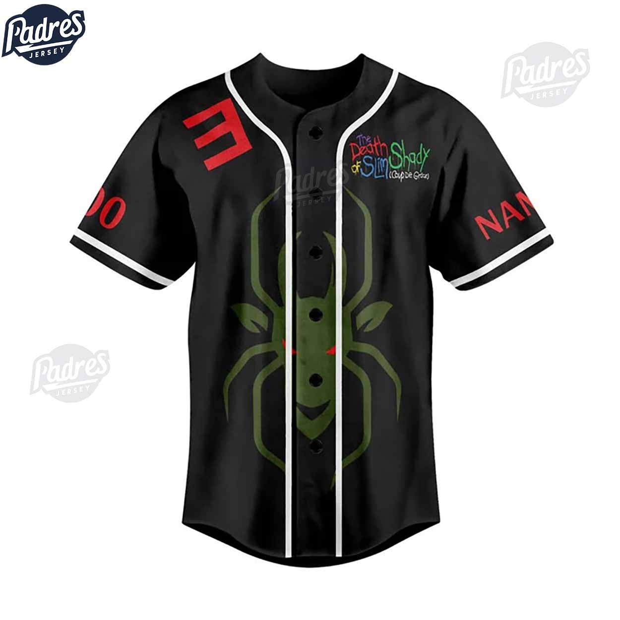 Eminem Custom Black Baseball Jersey Style - Padres Jersey Oasis: Elevate Your Baseball Style Game