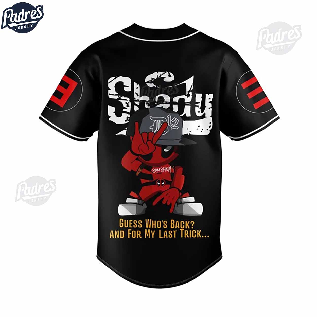 Eminem Deadpool Baseball Jersey Style - Padres Jersey Oasis: Elevate Your Baseball Style Game