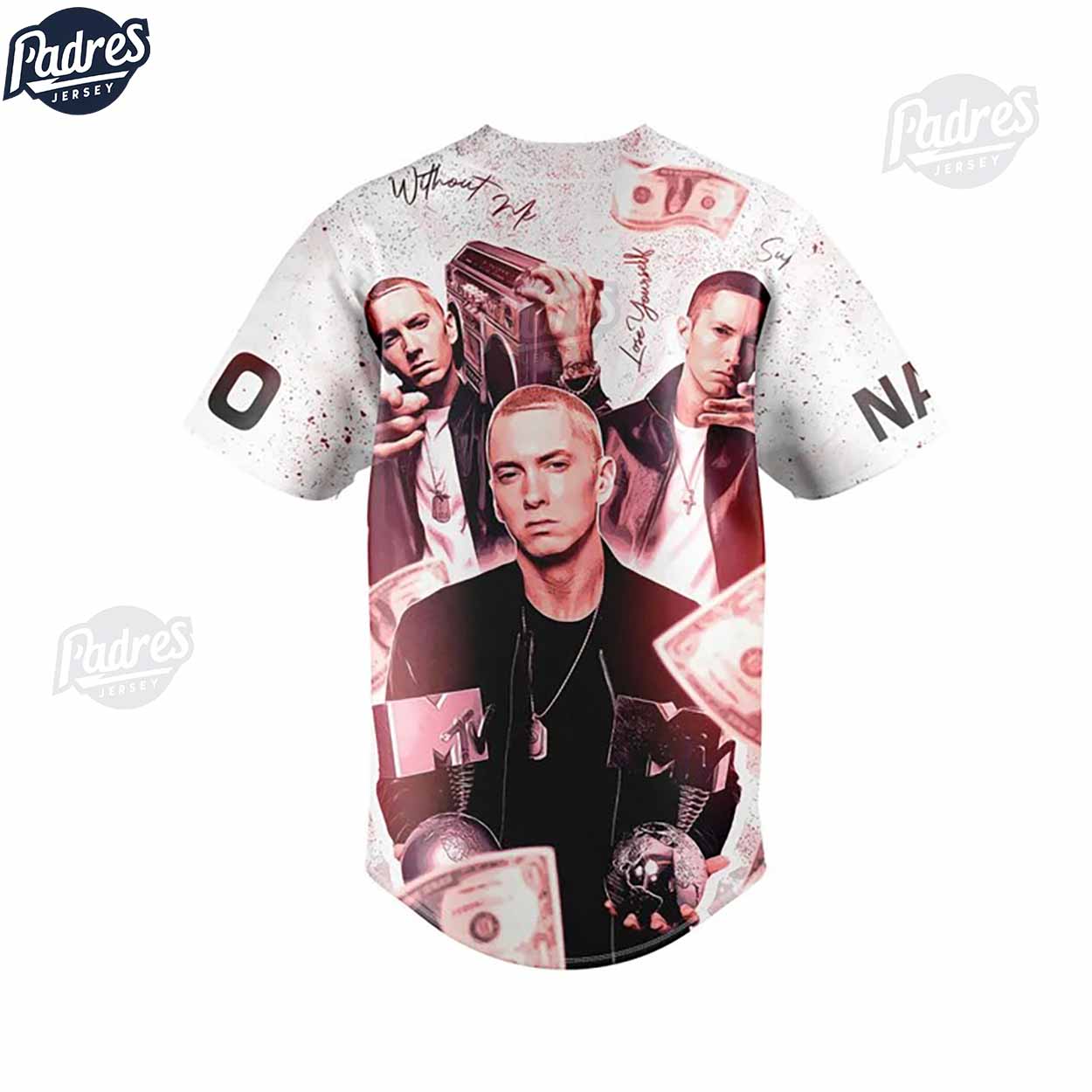 Eminem My Name Is Custom Baseball Jersey - Padres Jersey Oasis: Elevate Your Baseball Style Game
