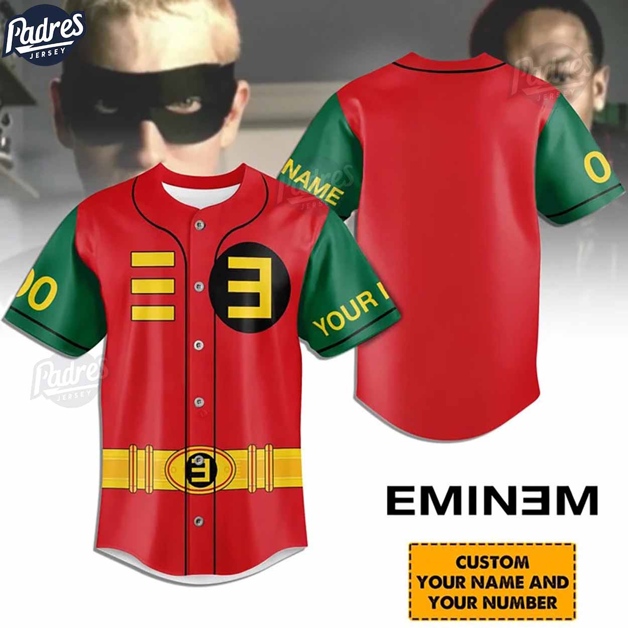 Eminem Robin Custom Baseball Jersey Style - Padres Jersey Oasis: Elevate Your Baseball Style Game