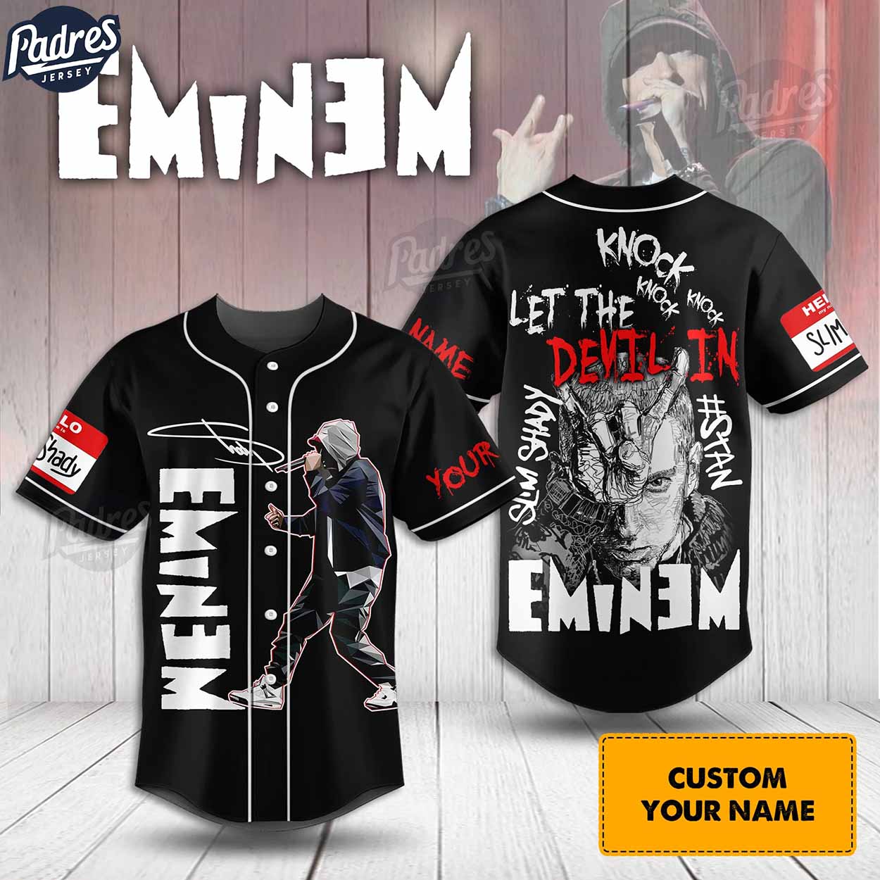 Eminem The Real Slim Shady Custom Baseball Jersey For Fans - Padres Jersey Oasis: Elevate Your Baseball Style Game