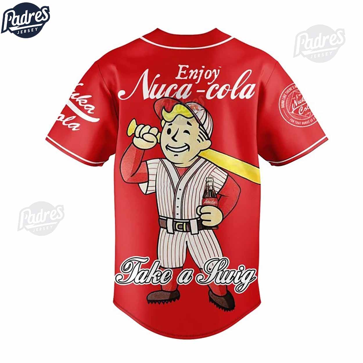 Enjoy Nuka Cola Fallout Custom Baseball Jersey - Padres Jersey Oasis: Elevate Your Baseball Style Game