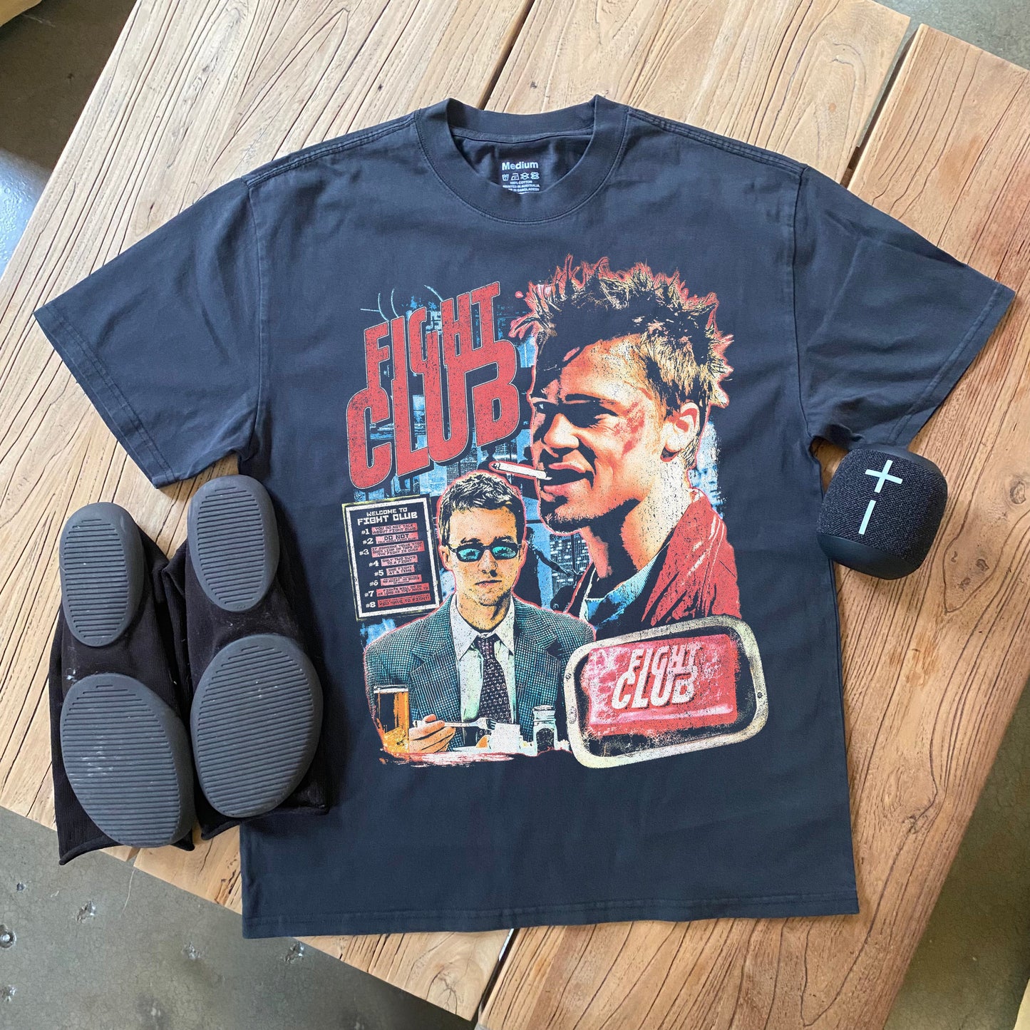 FIGHT CLUB HEAVYWEIGHT BLACK T-SHIRT