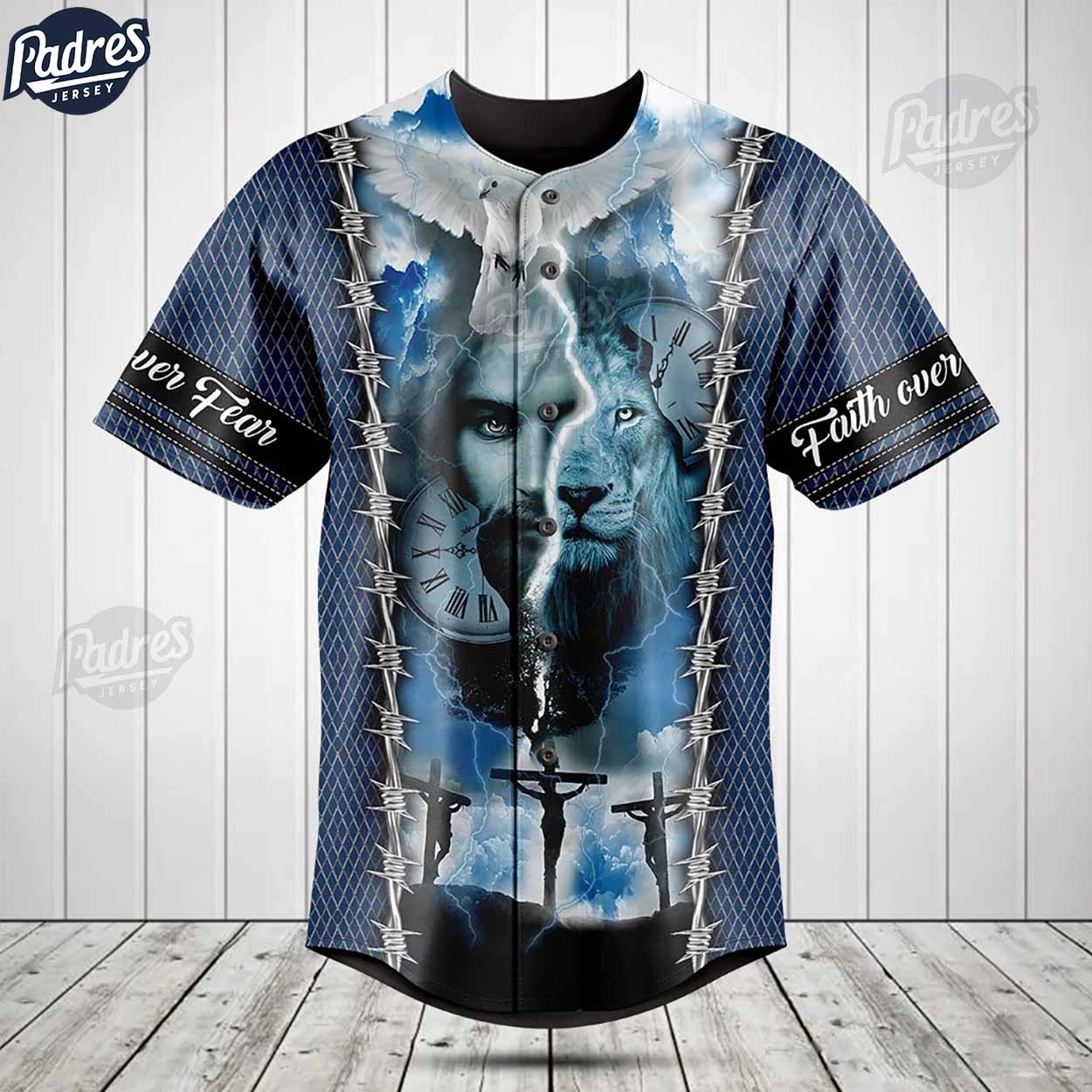 Faith Over Fear Baseball Jersey - Padres Jersey Oasis: Elevate Your Baseball Style Game