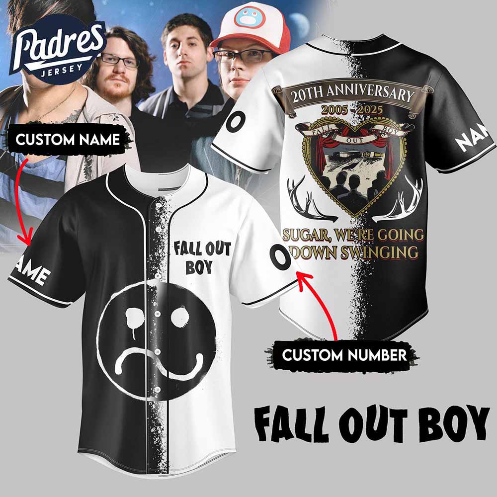 Fall Out Boy 20th Anniversary Baseball Jersey - Padres Jersey Oasis: Elevate Your Baseball Style Game