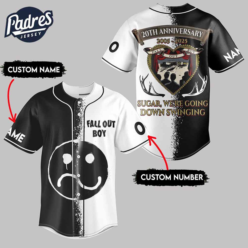 Fall Out Boy 20th Anniversary Baseball Jersey - Padres Jersey Oasis: Elevate Your Baseball Style Game
