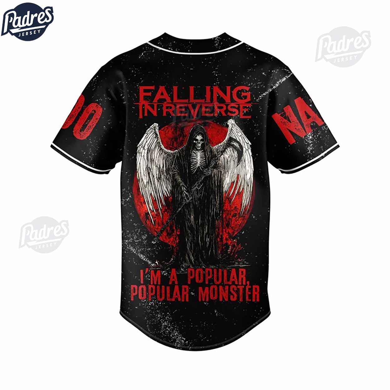 Falling In Reverse Popular Monster Custom Baseball Jersey - Padres Jersey Oasis: Elevate Your Baseball Style Game