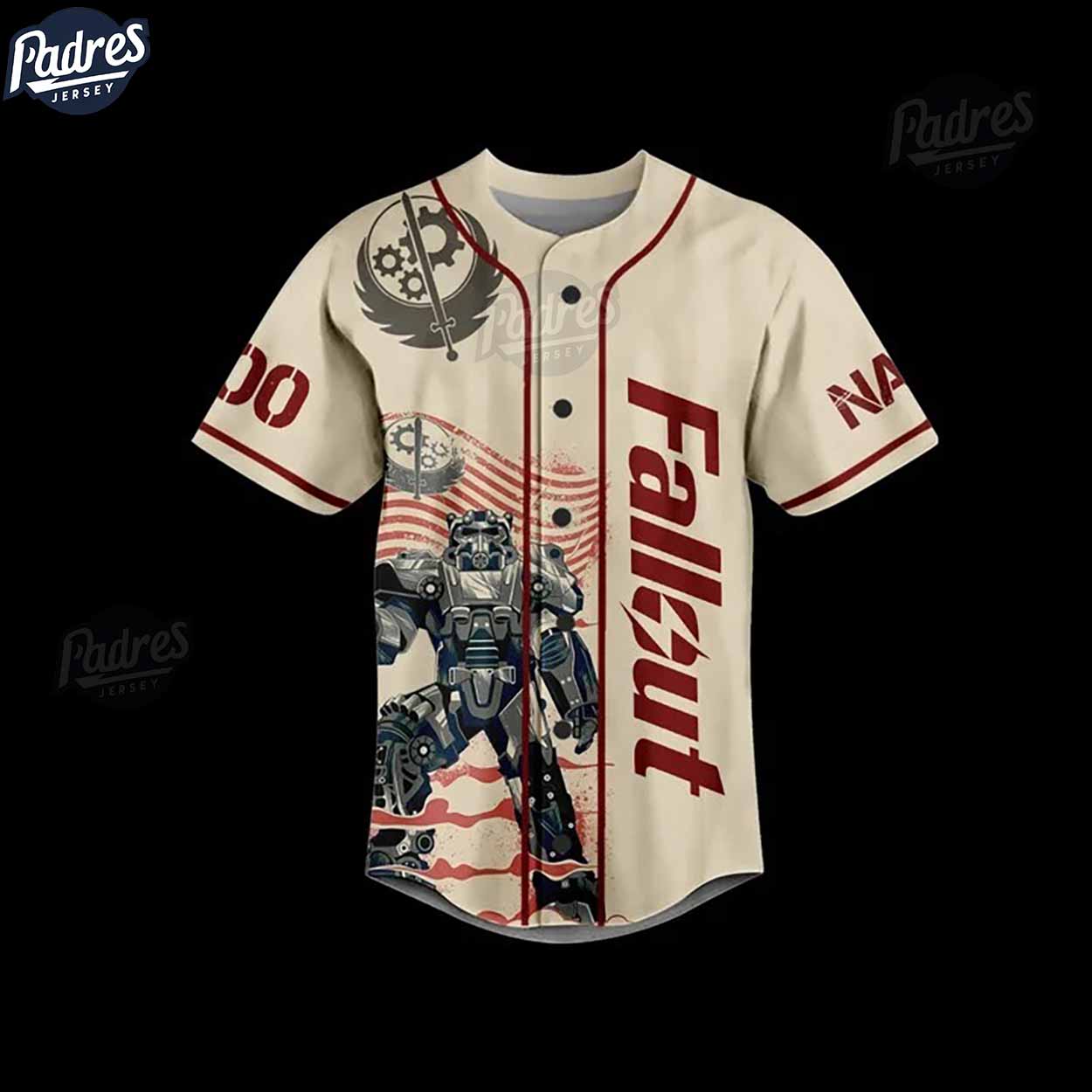 Fallout Enlist And Serve A Greater Cause Custom Baseball Jersey - Padres Jersey Oasis: Elevate Your Baseball Style Game