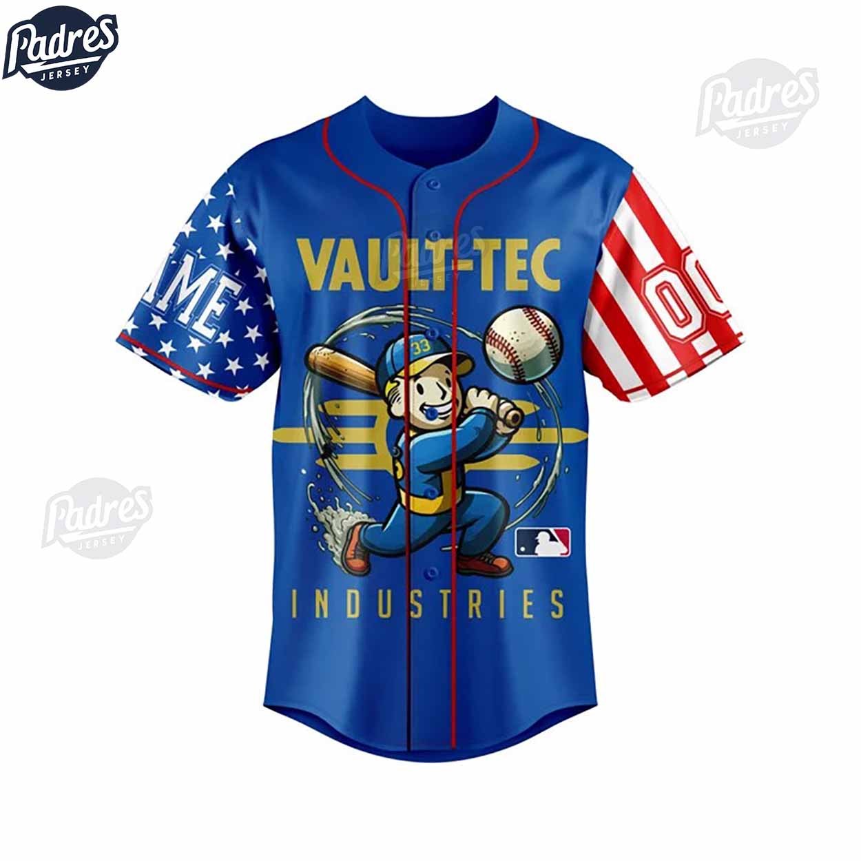 Fallout Vault-Tec MLB Custom Baseball Jersey Style - Padres Jersey Oasis: Elevate Your Baseball Style Game
