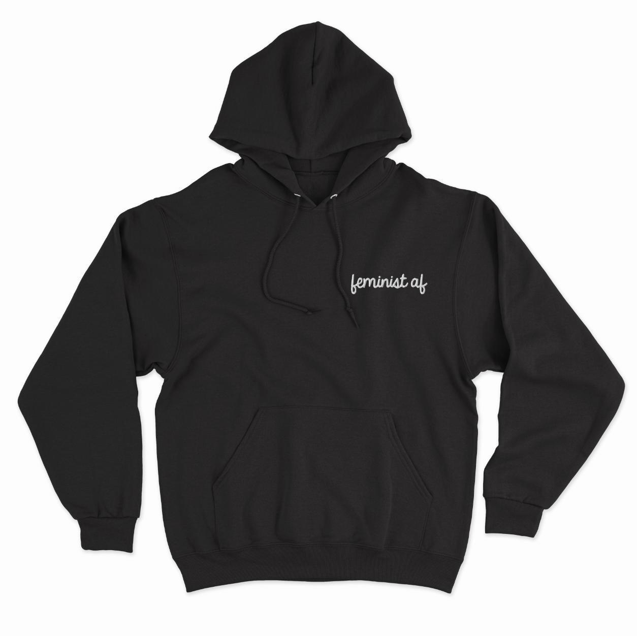 Feminist AF Embroidered Hoodie