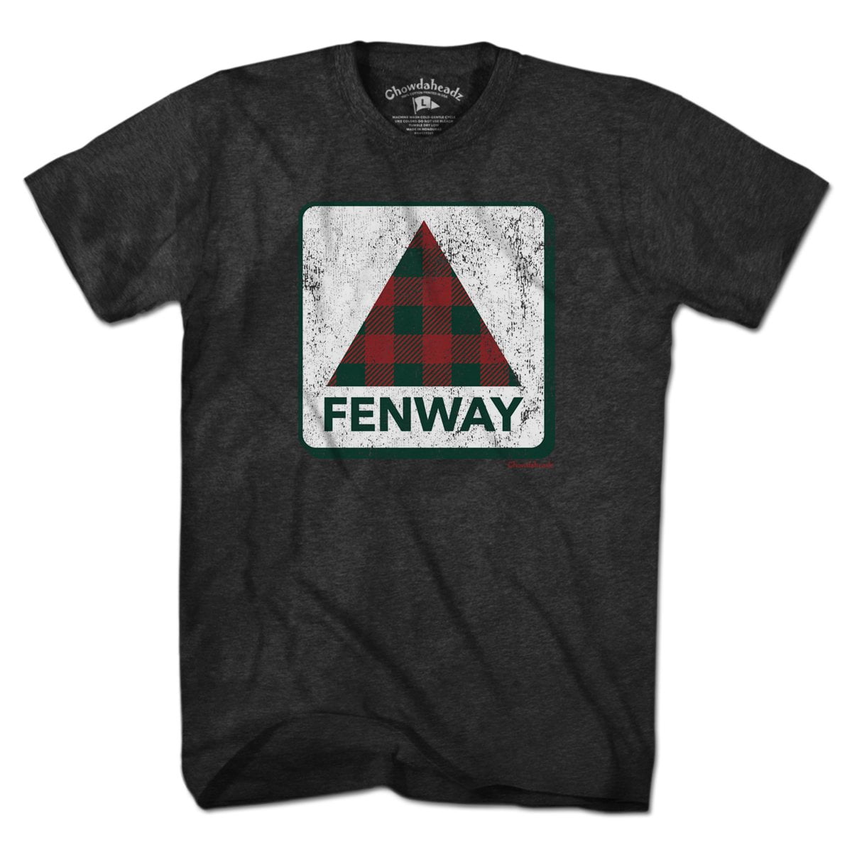 Holiday Plaid Fenway Sign T-Shirt