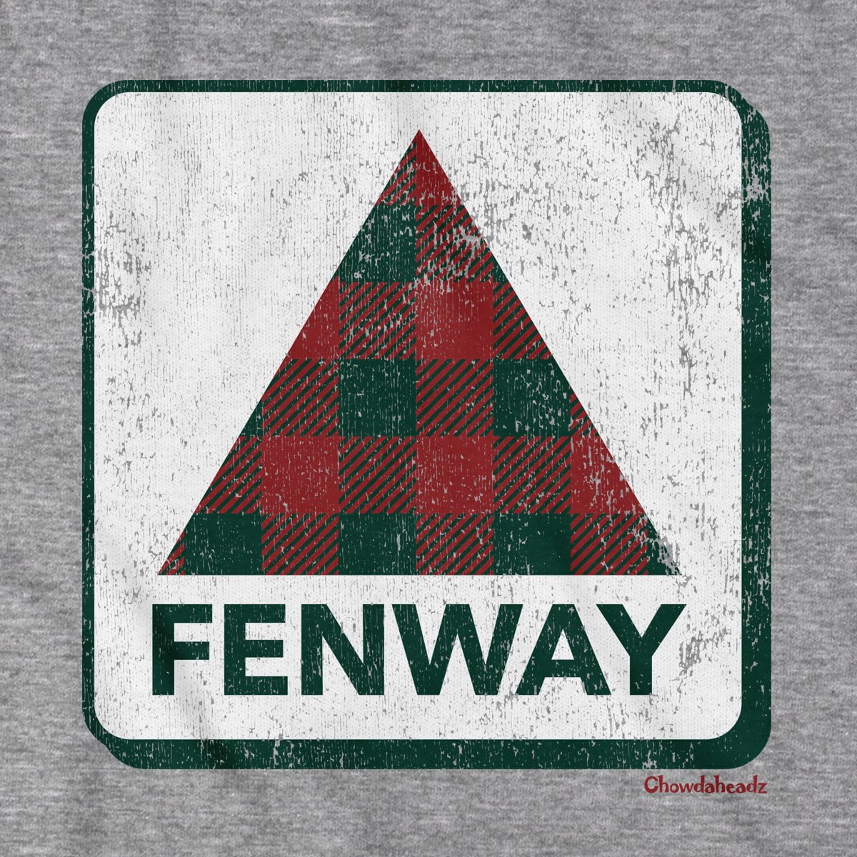 Holiday Plaid Fenway Sign T-Shirt