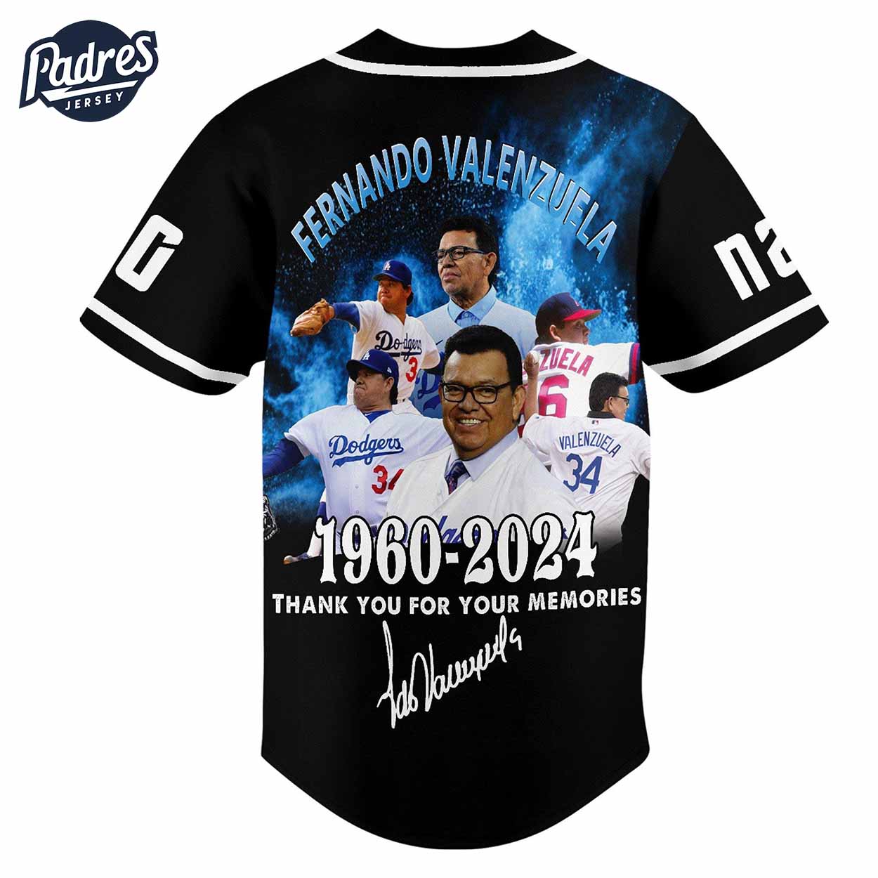 Fernando Valenzuela 1960-2024 Los Angeles Dodgers Custom Baseball Jersey - Padres Jersey Oasis: Elevate Your Baseball Style Game