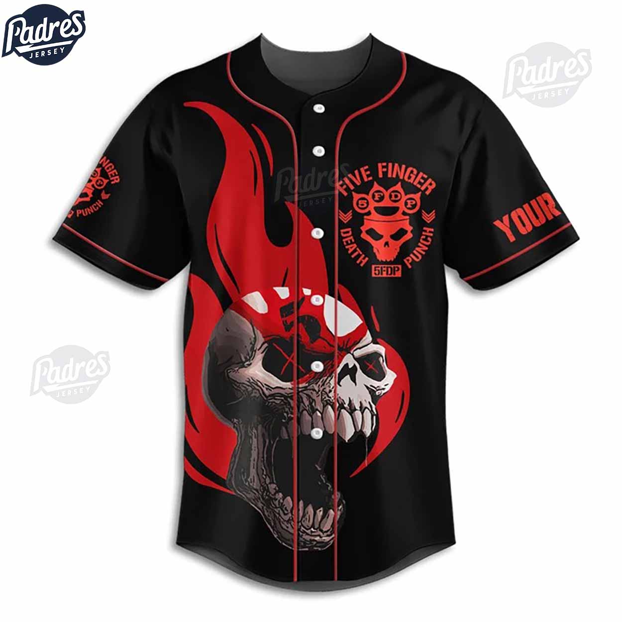Five Finger Death Punch 5fdp Custom Baseball Jersey Style - Padres Jersey Oasis: Elevate Your Baseball Style Game