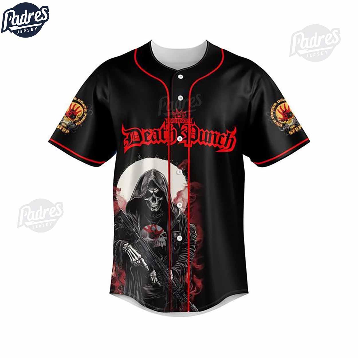 Five Finger Death Punch My Final Judgement Day Custom Baseball Jersey - Padres Jersey Oasis: Elevate Your Baseball Style Game