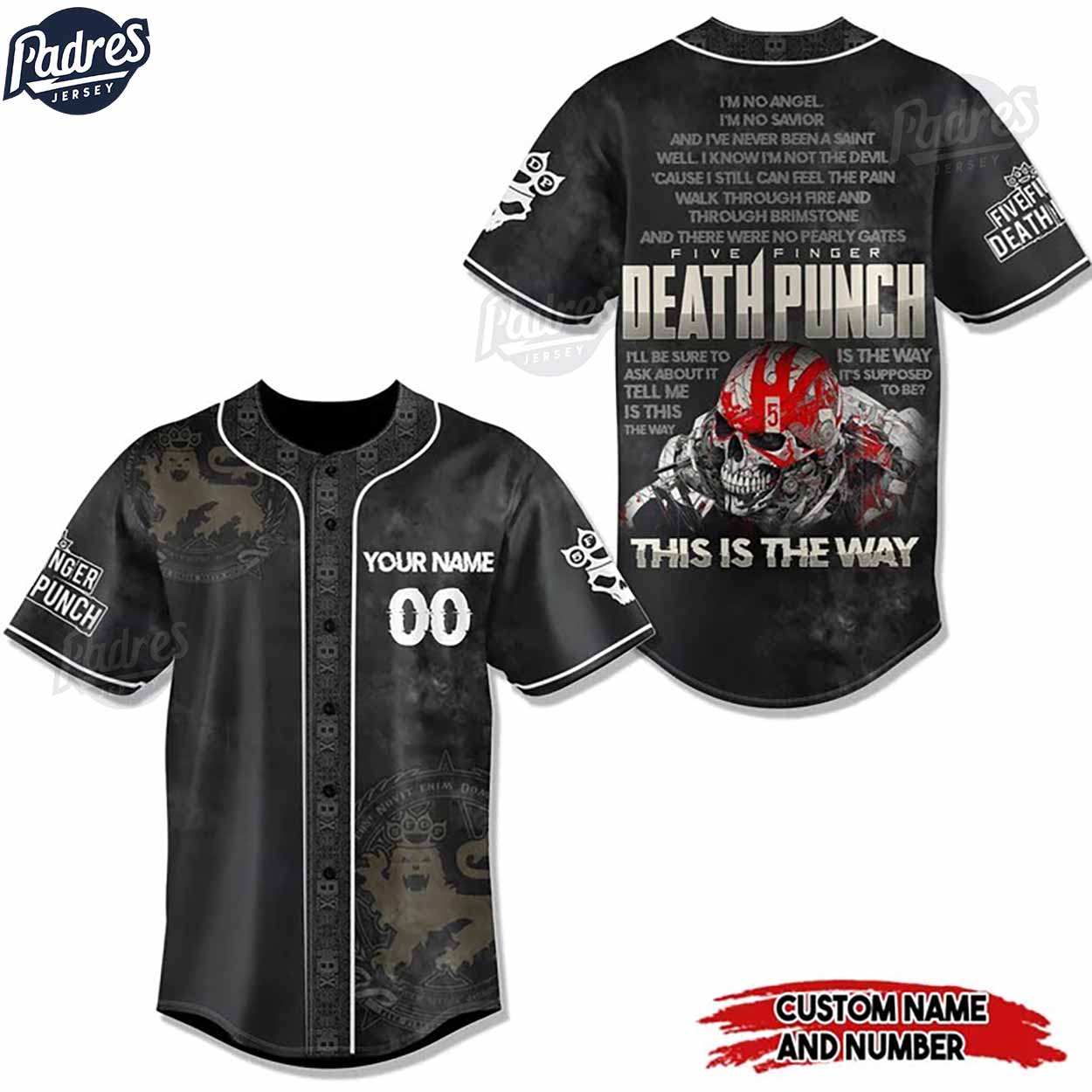 Five Finger Death Punch This Is The Way Custom Baseball Jersey - Padres Jersey Oasis: Elevate Your Baseball Style Game