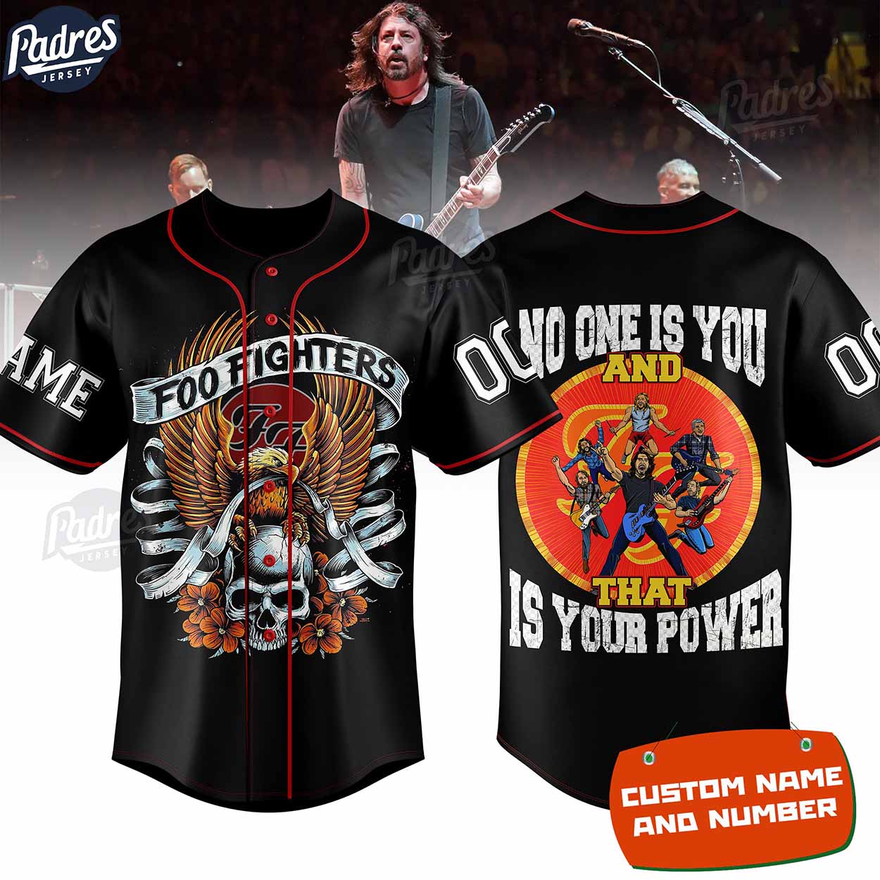 Foo Fighter No One Is You And That Is Your Power Custom Baseball Jersey - Padres Jersey Oasis: Elevate Your Baseball Style Game